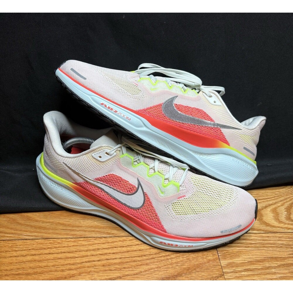 Size 13 - Nike Pegasus 41 Men's Road Running Shoes Summit White/Bright Crimson